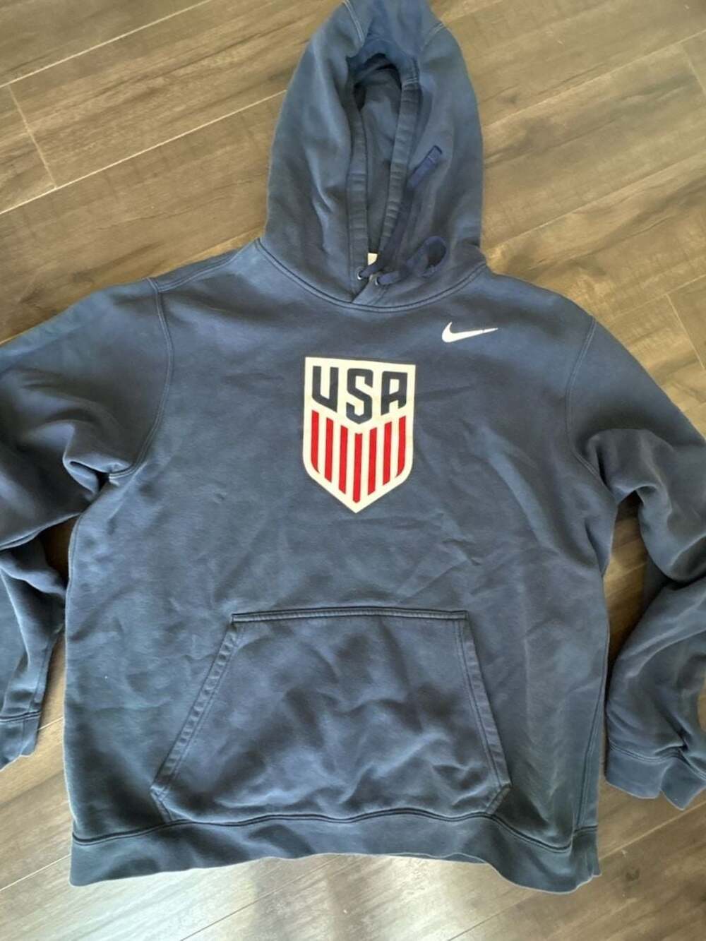 Nike USMNT Club Soccer Men's Blue Pullover Hoodie Sweatshirt XL
